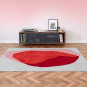 Jane rug 183x223cm, New Zealand wool, red