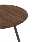 Gustave bar stool 65cm, walnut, matt slate gray metal