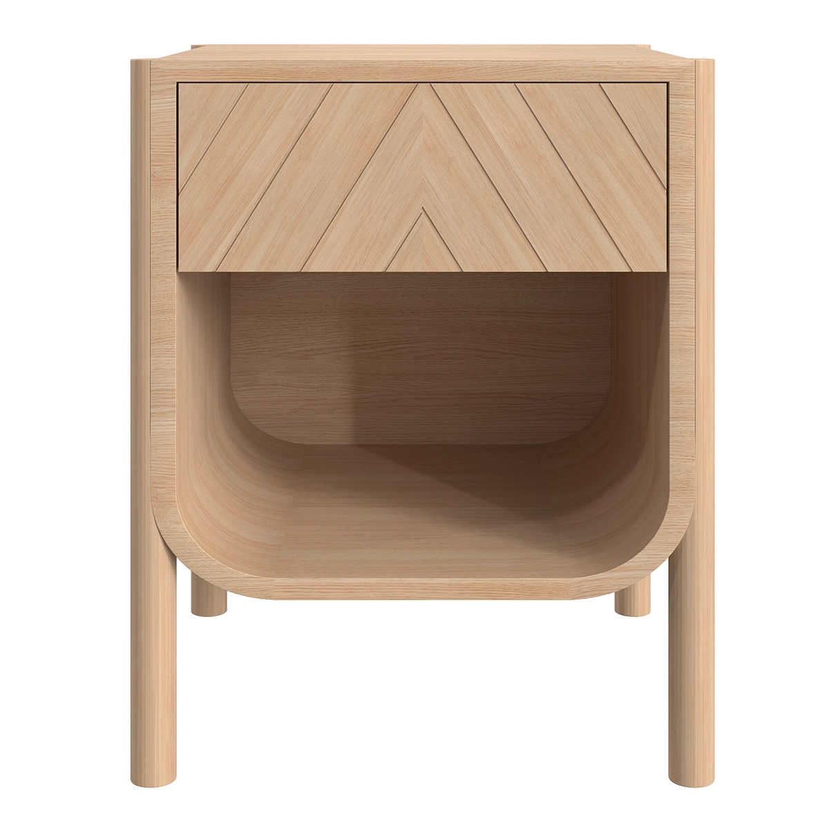 Marius bedside table in natural oak
