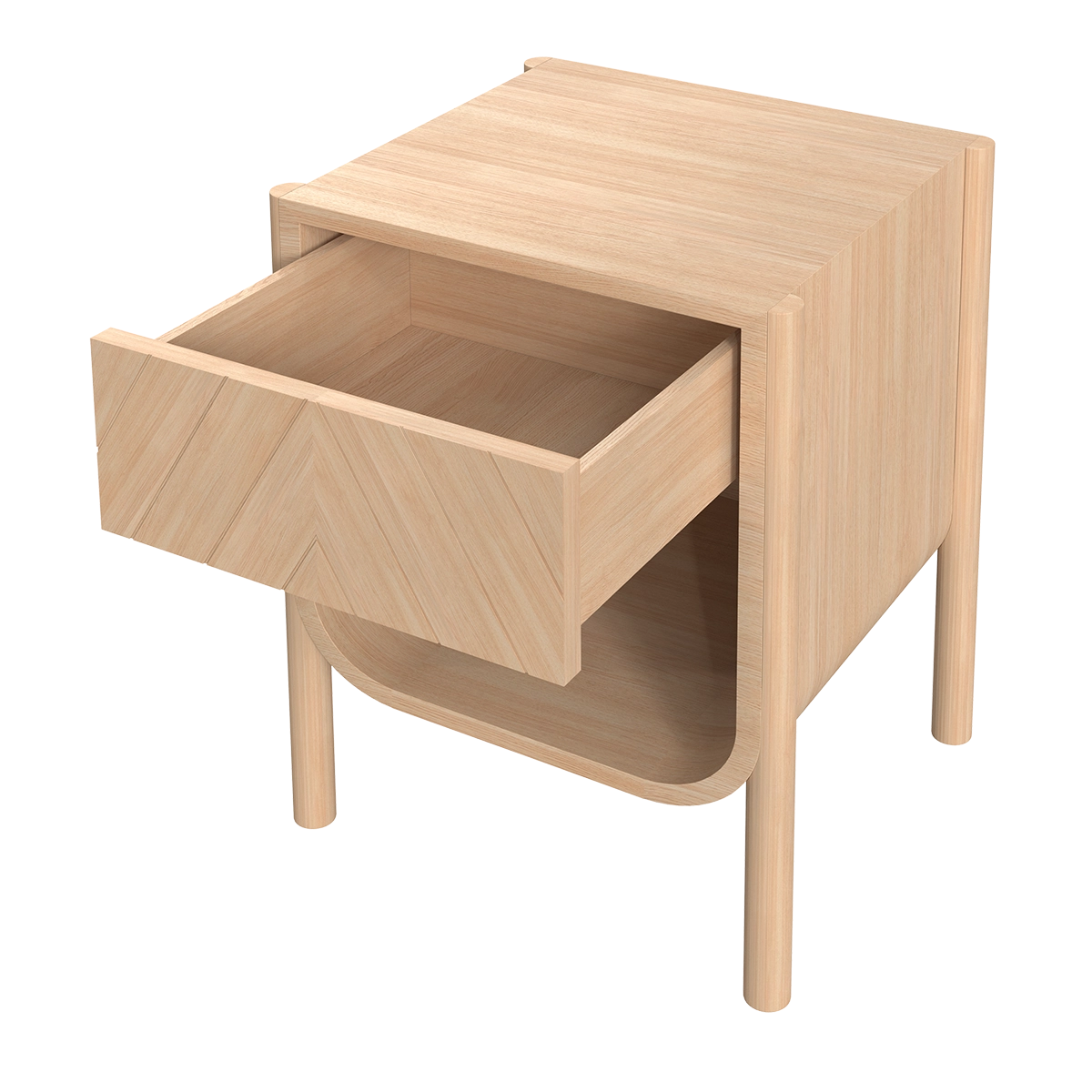 Marius bedside table in natural oak