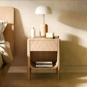 Marius bedside table in natural oak