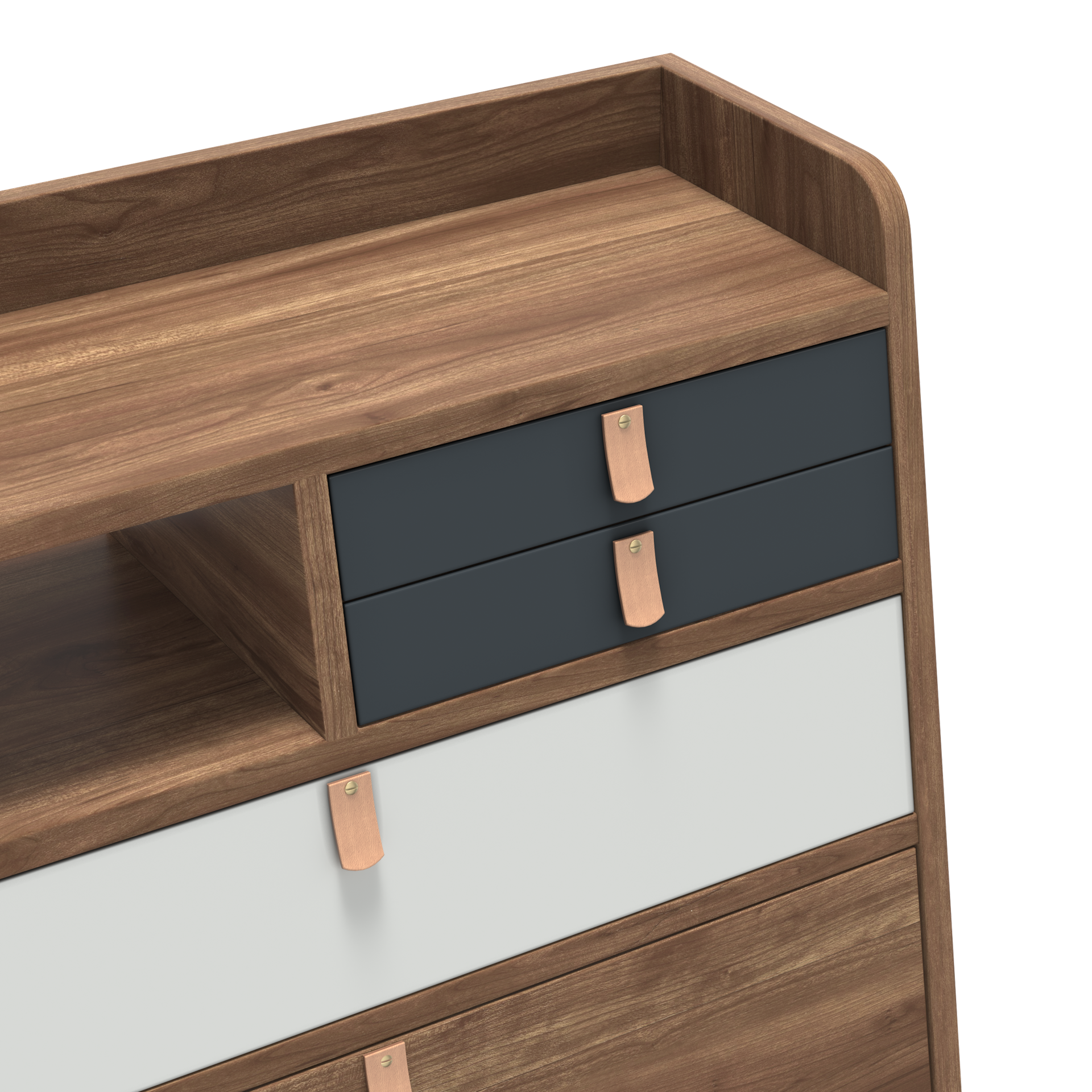 gaston secretaire mural 60 noyer gris ardoise gris clair 3