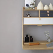 gaston secretaire mural 60 chene gris ardoise gris clair 5