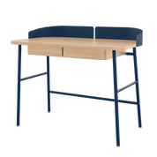 victor bureau chene bleu mat 1