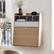gaston secretaire mural 60 chene gris ardoise gris clair 7