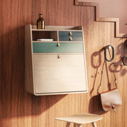 gaston secretaire mural 60 chene vert cendre sauge 6