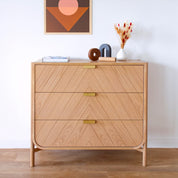 Marius three-drawer chest of drawers, natural oak