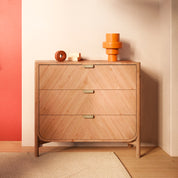 Marius three-drawer chest of drawers, natural oak