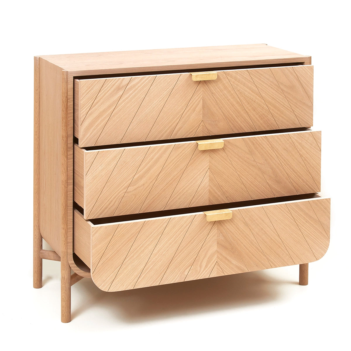 Marius three-drawer chest of drawers, natural oak