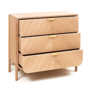 Marius three-drawer chest of drawers, natural oak